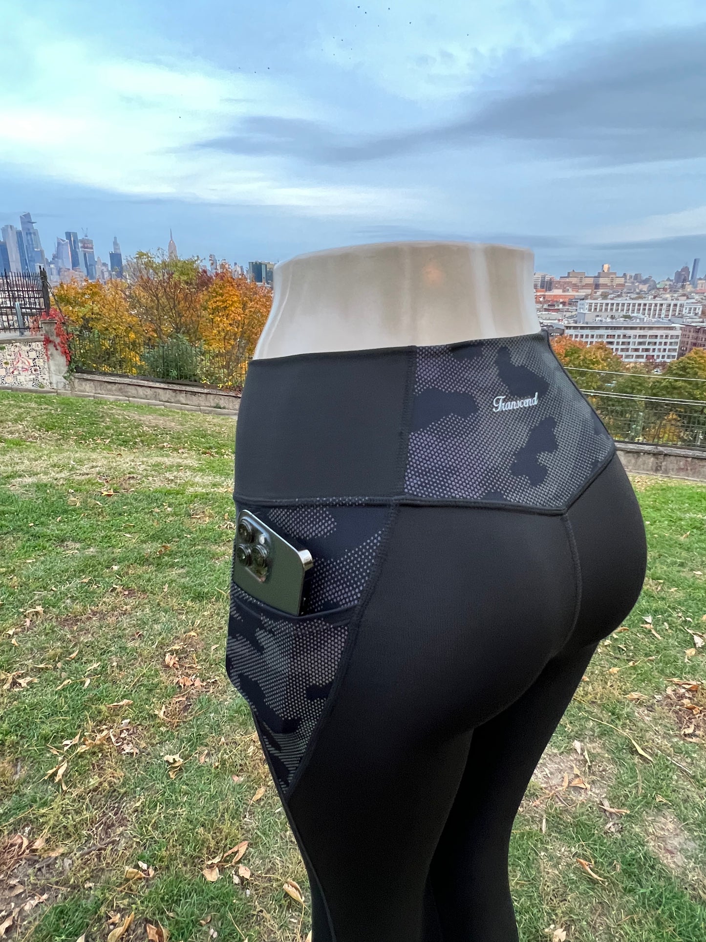 Reflective Camo Rainbow Black Leggings